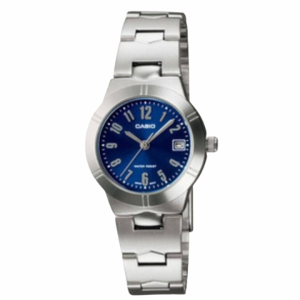  Casio General LTP-1241D-2A2 Stainless Steel Strap with Blue Dial Women's Analog Watch 